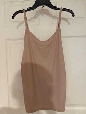 No Boundaries Ribbed Slip Tank in Nude Blush